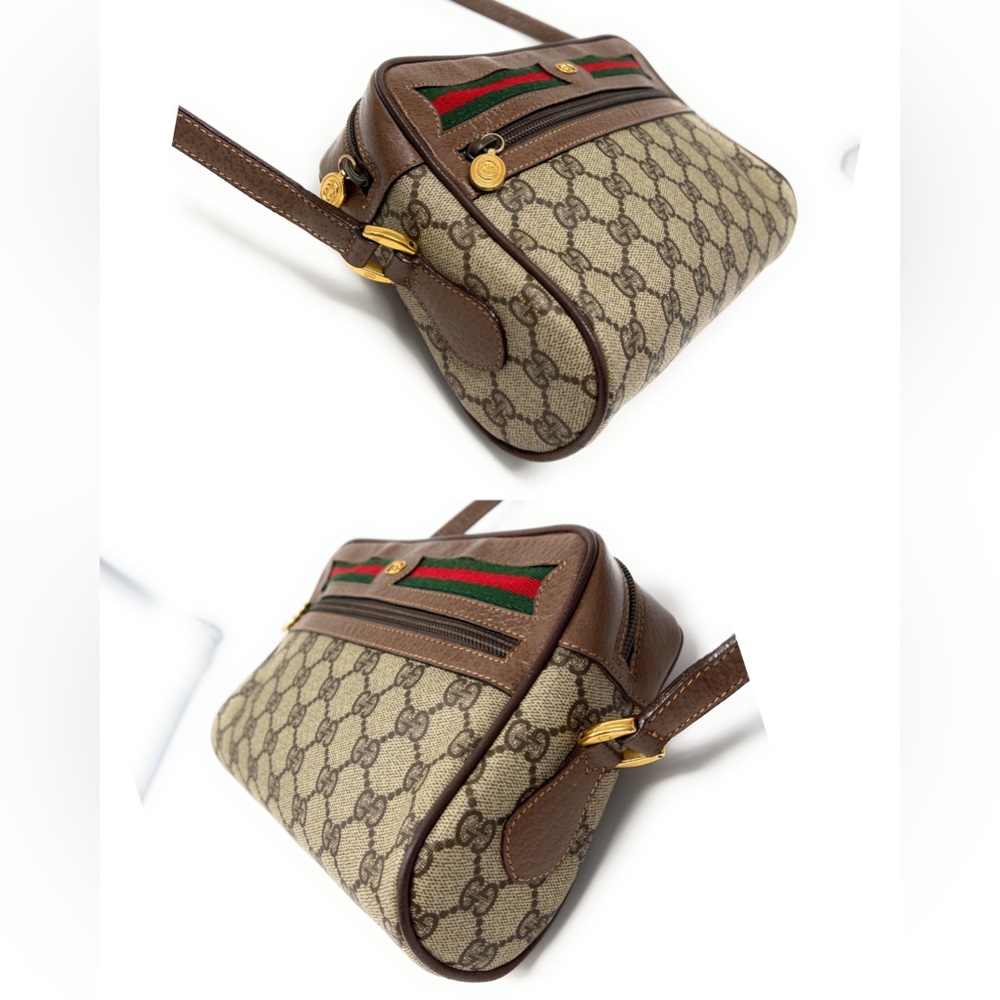 Gucci Brown GG Canvas Crossbody with Green-Red Web Stripe - Picture 15 of 15